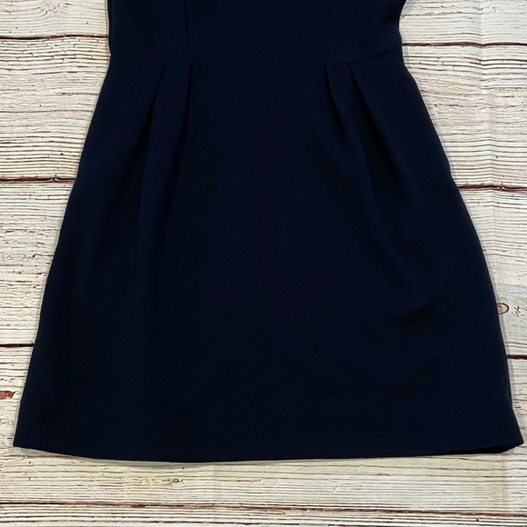 Madewell Gallerist Ponte Dress Colorblock Black Navy Sz 2 - Picture 11 of 13